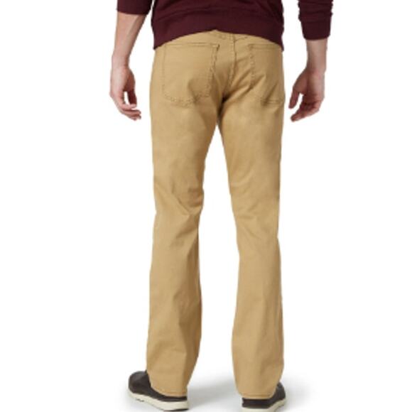 Wrangler Stretch Twill Straight 5 Fit Pocket Pant Men 34x32 Brushed Almond Gold - Picture 2 of 10